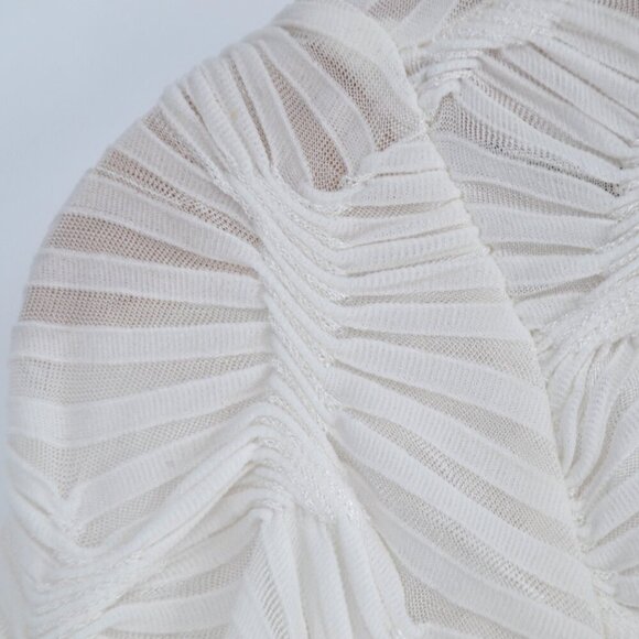 Anthropologie Maeve Talia Long Sleeve Mock Neck Textured Top in Ivory Women's S - Picture 5 of 10